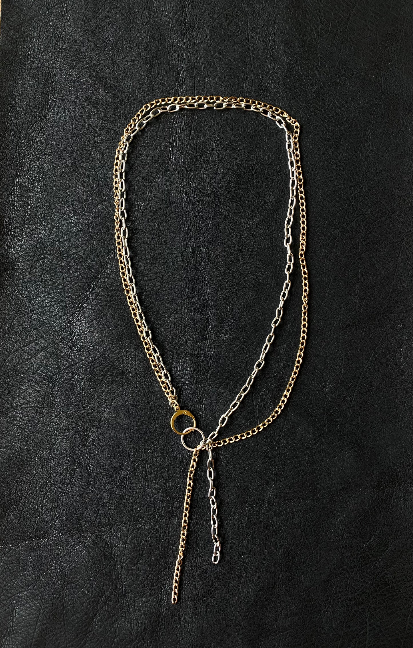 Gold and silver chain necklace
